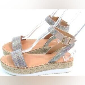 Madden Girl Blossom Platform Espadrille Sandals size 6